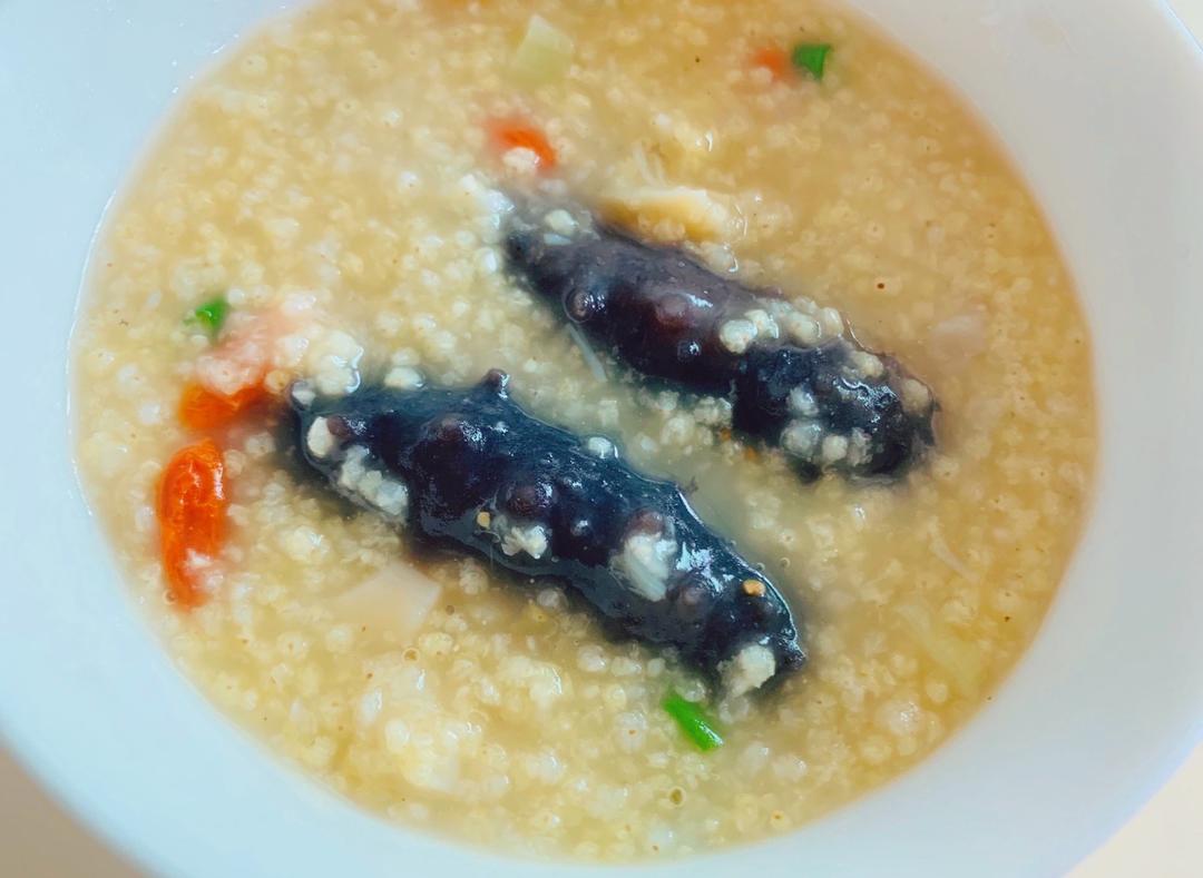 dora海参干贝小米粥的做法