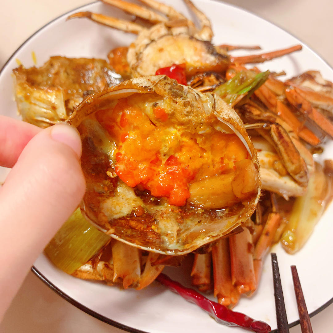 爆香炒螃蟹