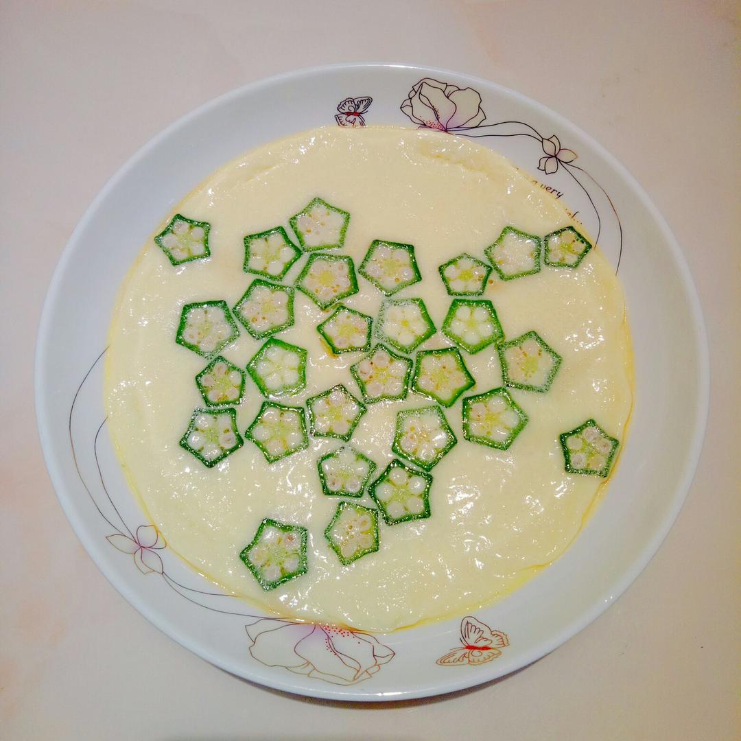 颜值控-做一朵开在碗里的花秋葵蒸水蛋