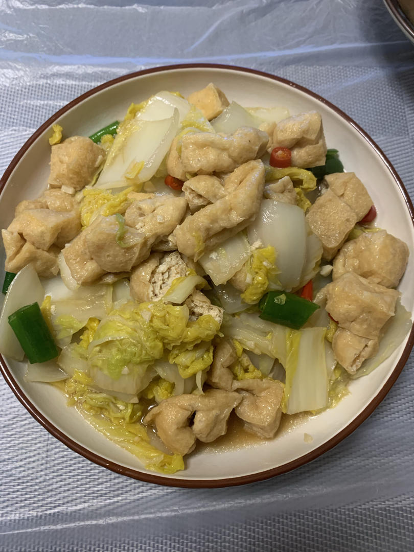 白菜煮豆腐泡