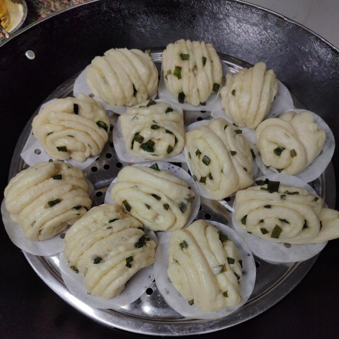 百吃不厌♨️经典葱花卷 馒头