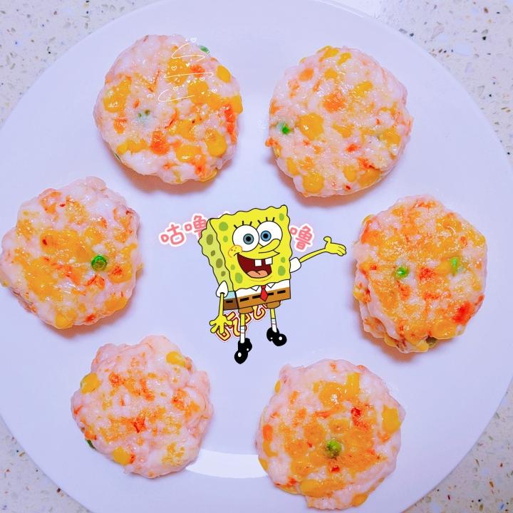 孩子超爱吃的时蔬鲜虾饼，补钙长高高‼️