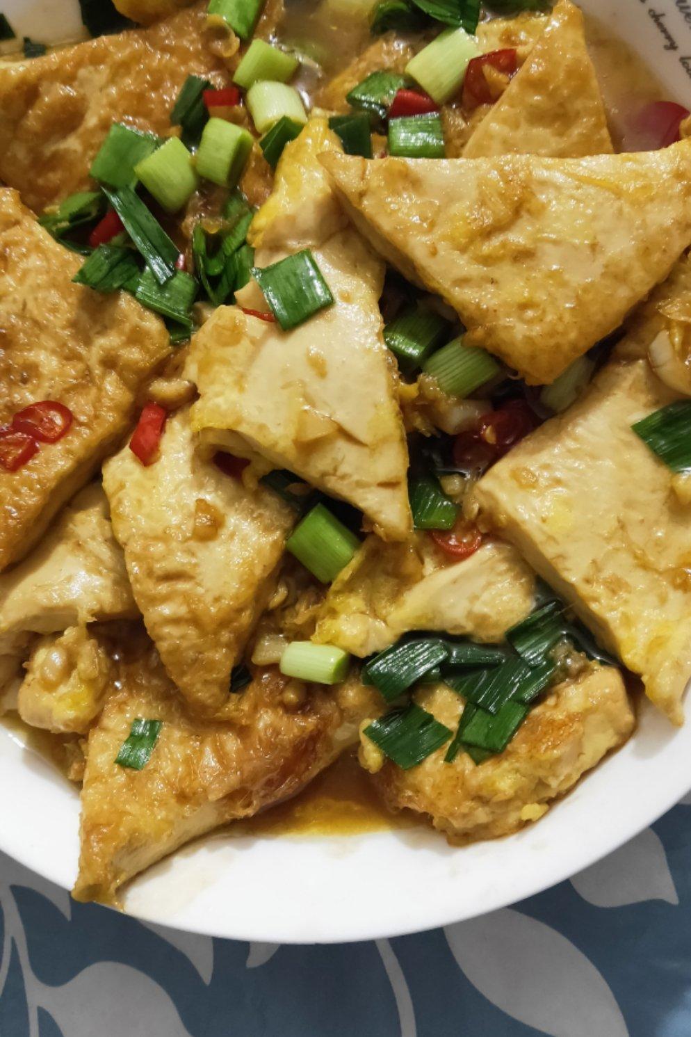 焖煎豆腐