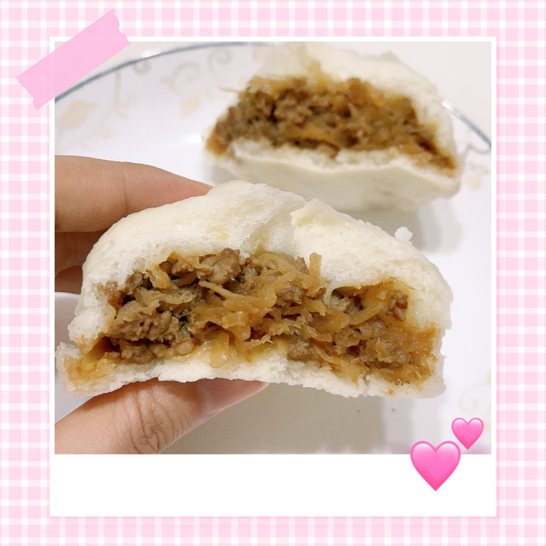 一次发酵萝卜丝肉包子/白萝卜肉糜粉丝馒头/萝卜粉丝肉包/萝卜粉丝包/萝卜丝包/简单鲜香入味 新手友好