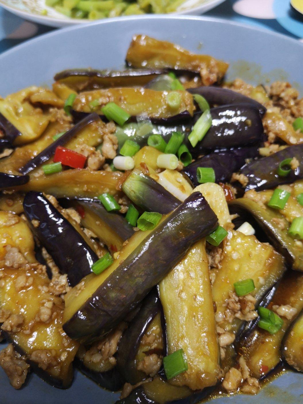 红烧肉沫茄子