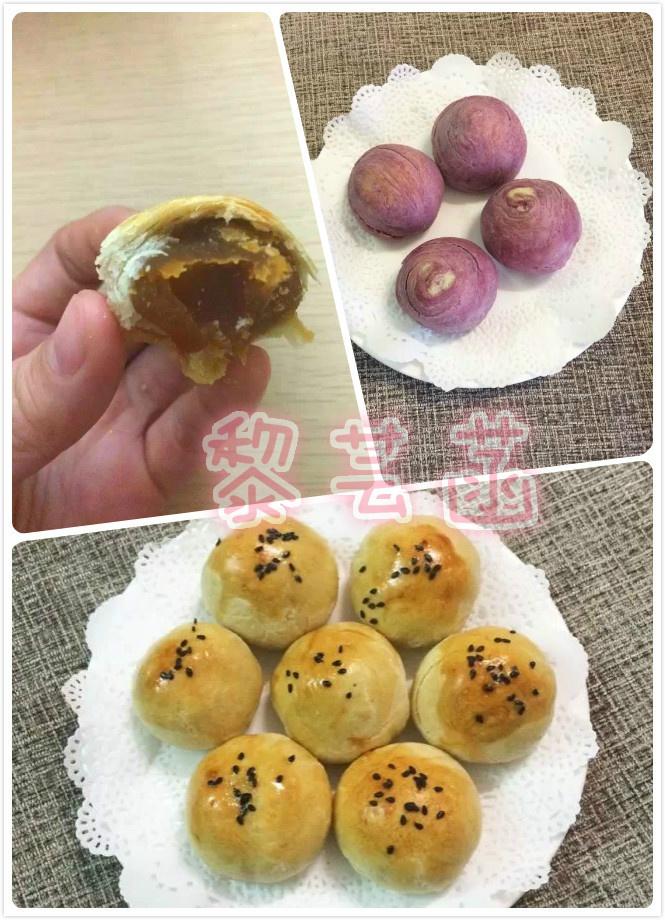 莲蓉酥紫薯酥的做法
