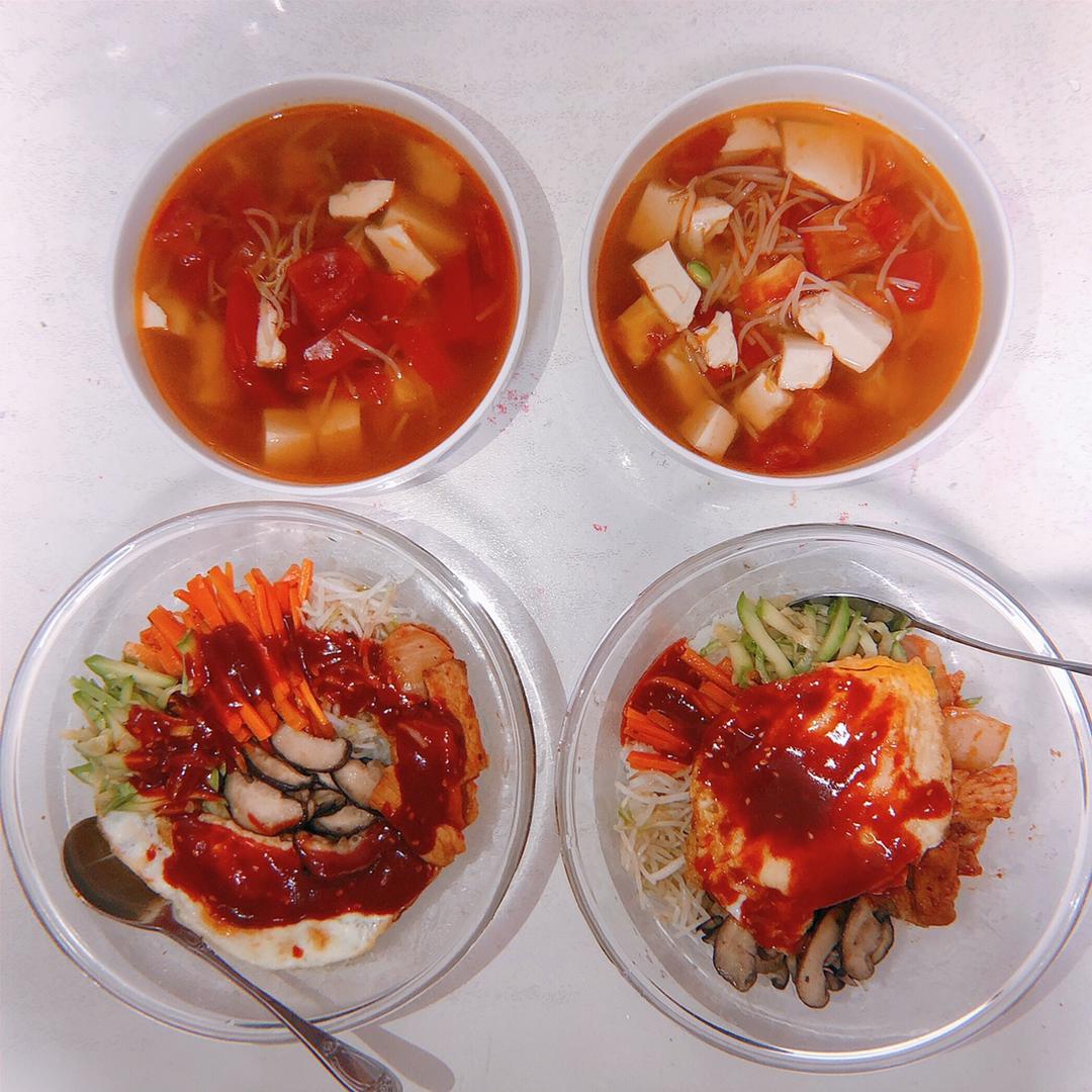 番茄豆芽豆腐汤
