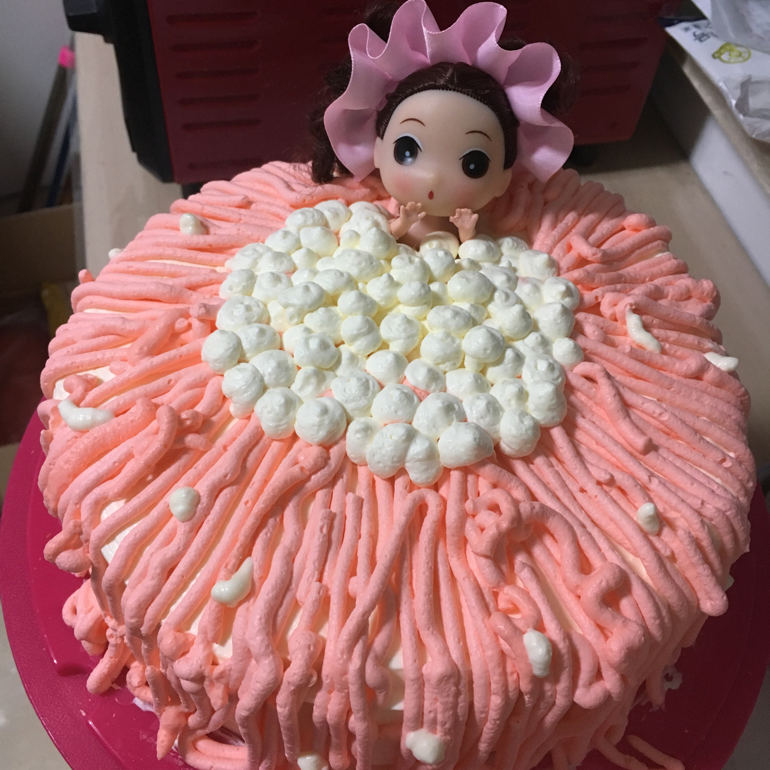 详细步骤制作泡泡浴娃娃蛋糕