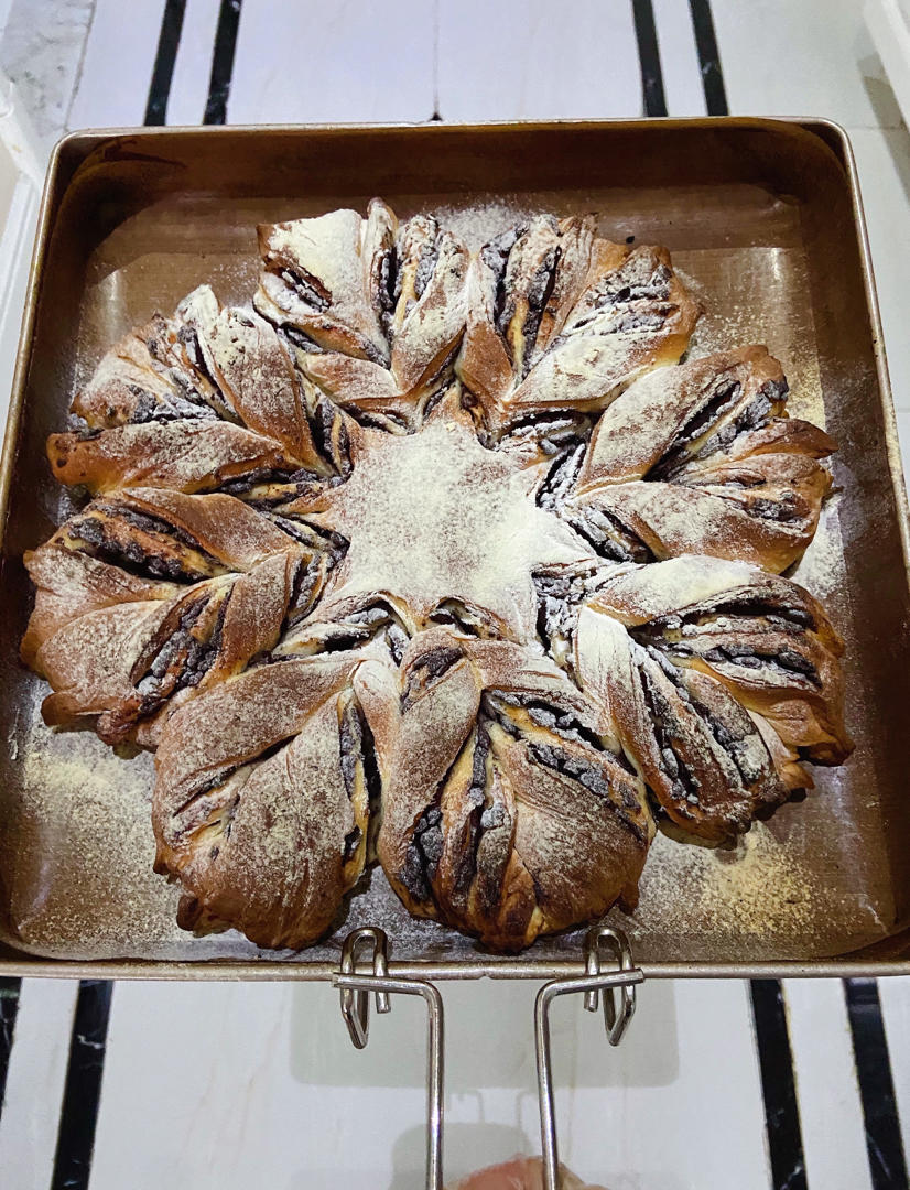 ins风圣诞节雪花豆沙面包---错过了夏天的风秋天的雨 不能再错过冬天的雪花