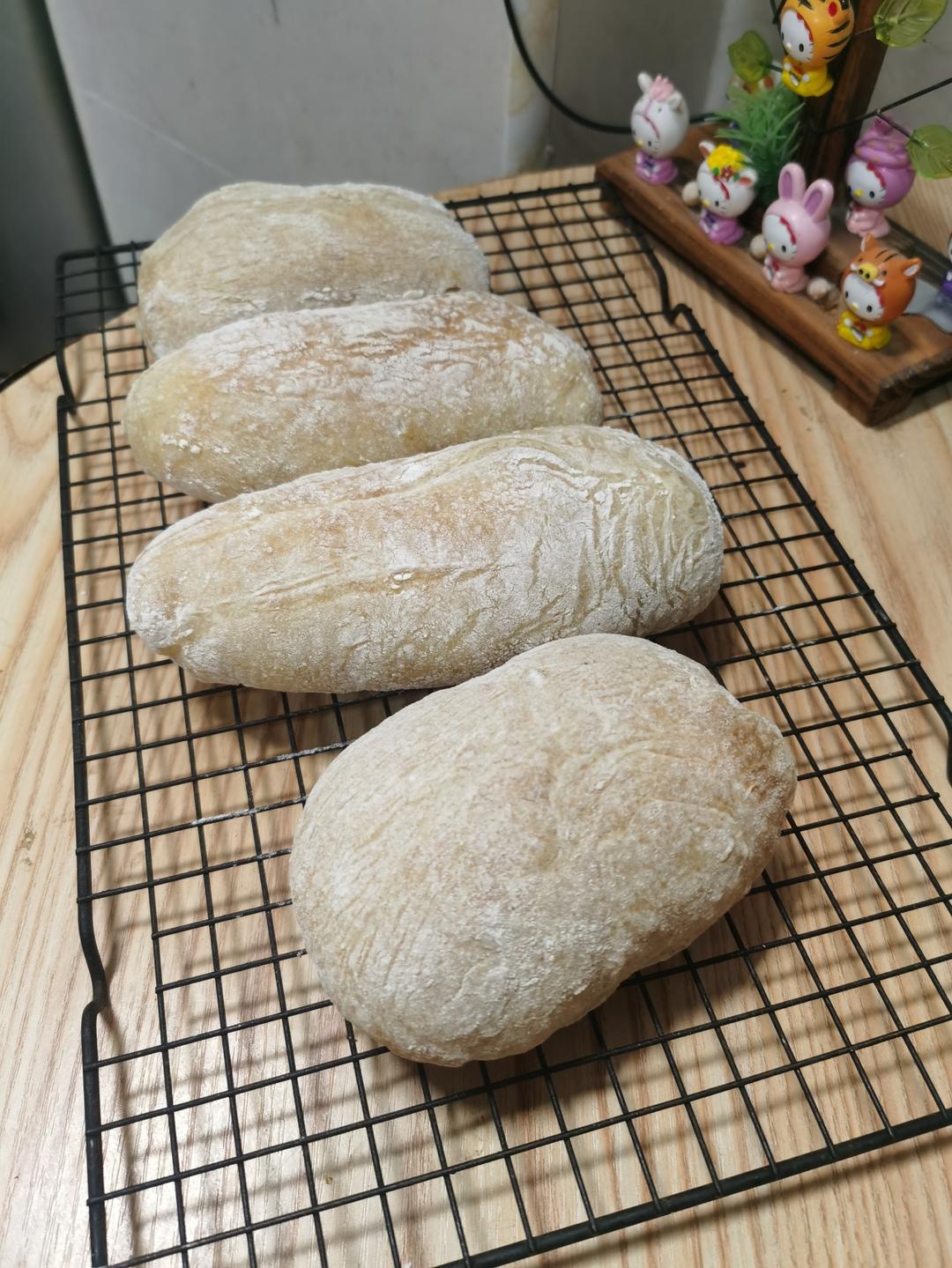 【ciabatta】家庭版恰巴塔，软乎乎的拖鞋面包