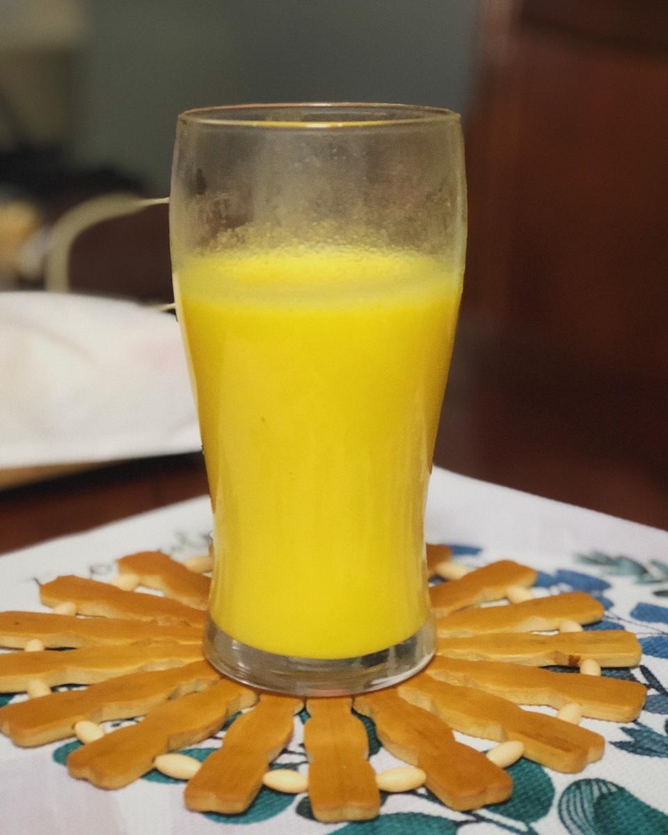 柚子小姐的乐队做的奶香南瓜汁