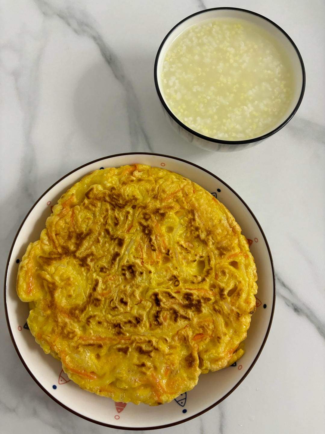 电饼铛胡萝卜丝葱花鸡蛋饼