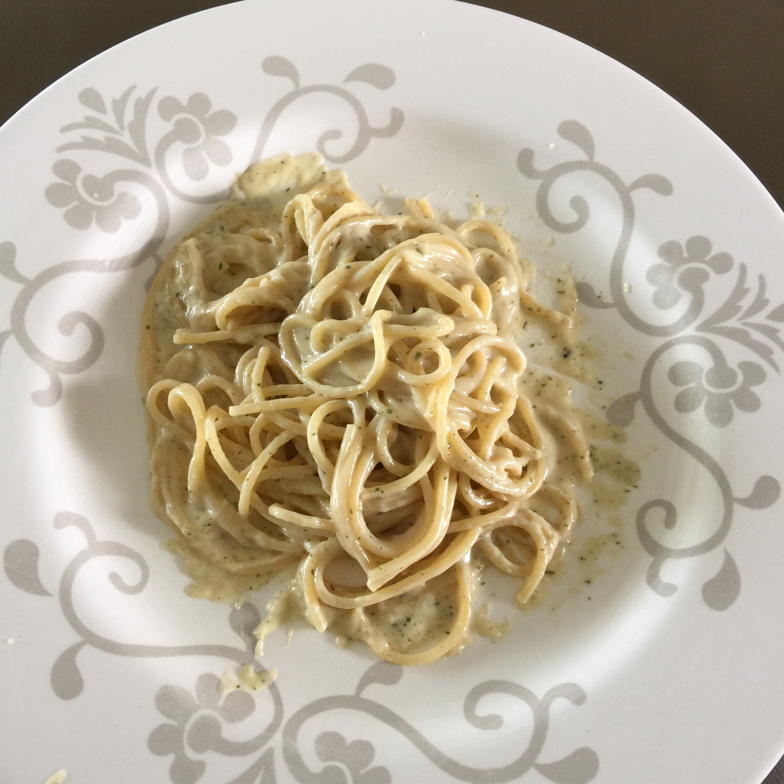 奶油培根蘑菇意面