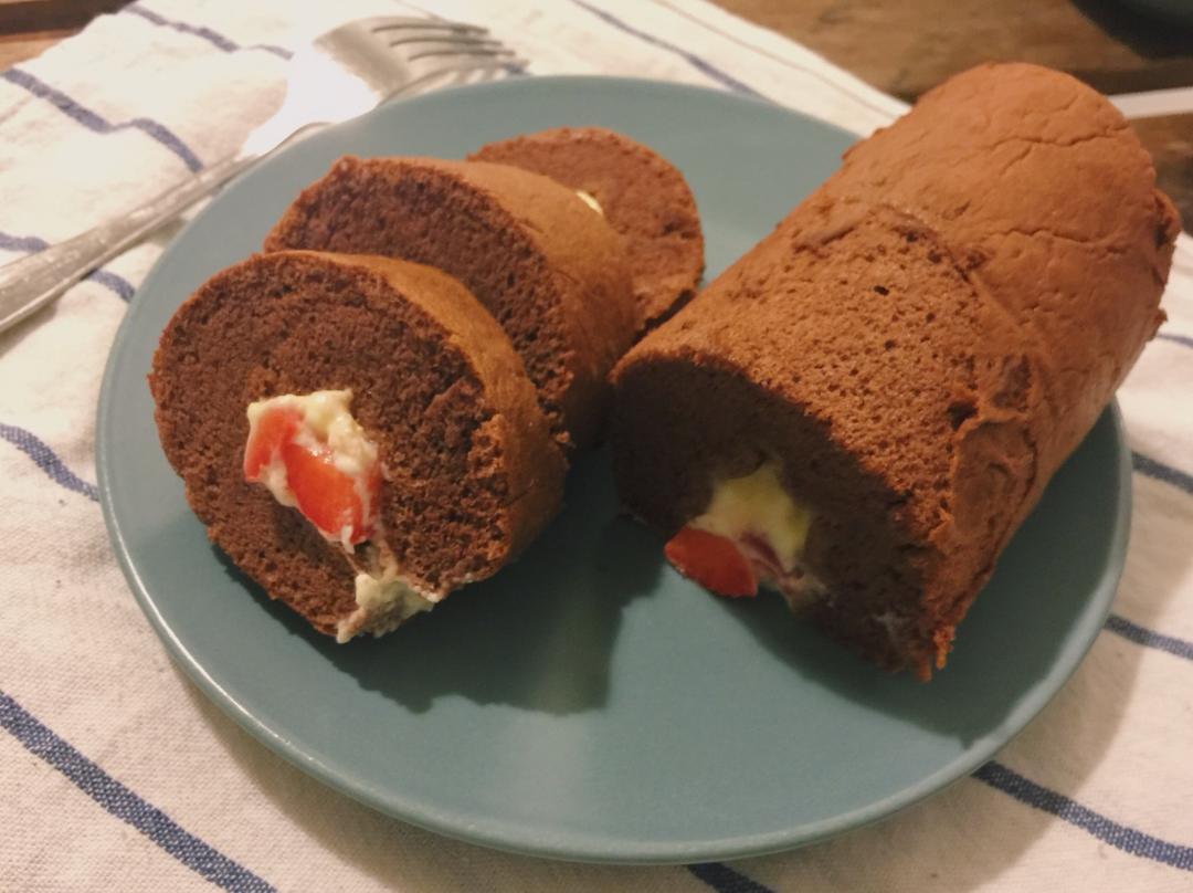 超浓郁卷不裂的巧克力蛋糕卷