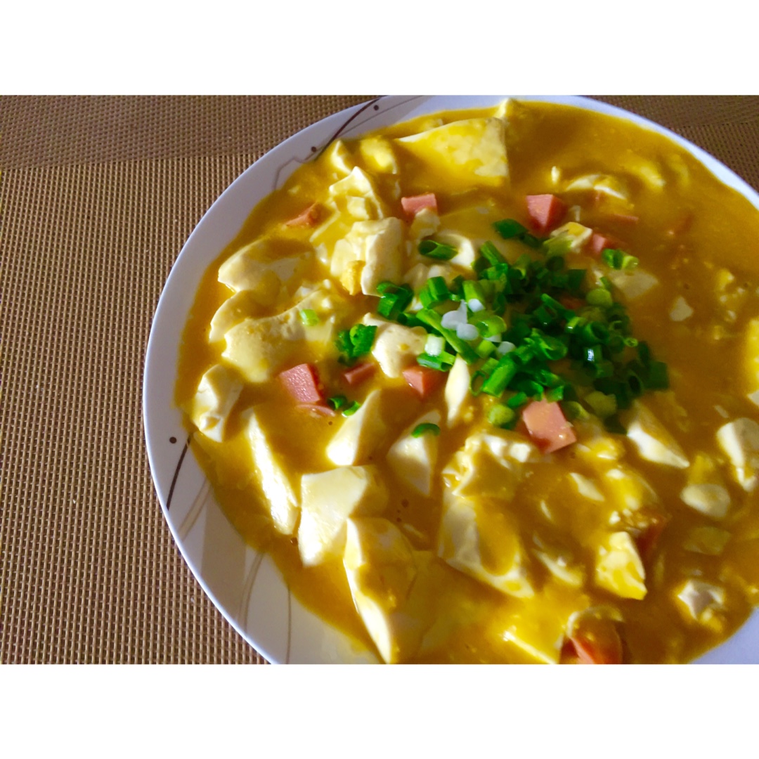 老丁的私房菜-蟹黄豆腐