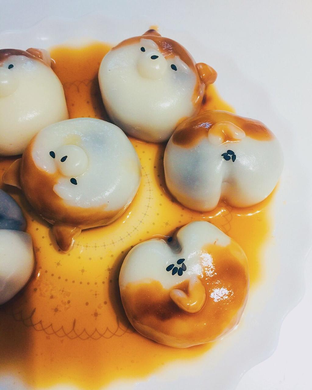 菜菜方做的拥有小翘臀的柴犬糯米团子