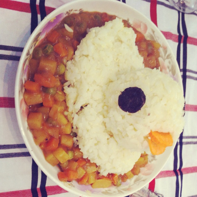 b.duck大黄鸭洗澡黄金咖喱饭