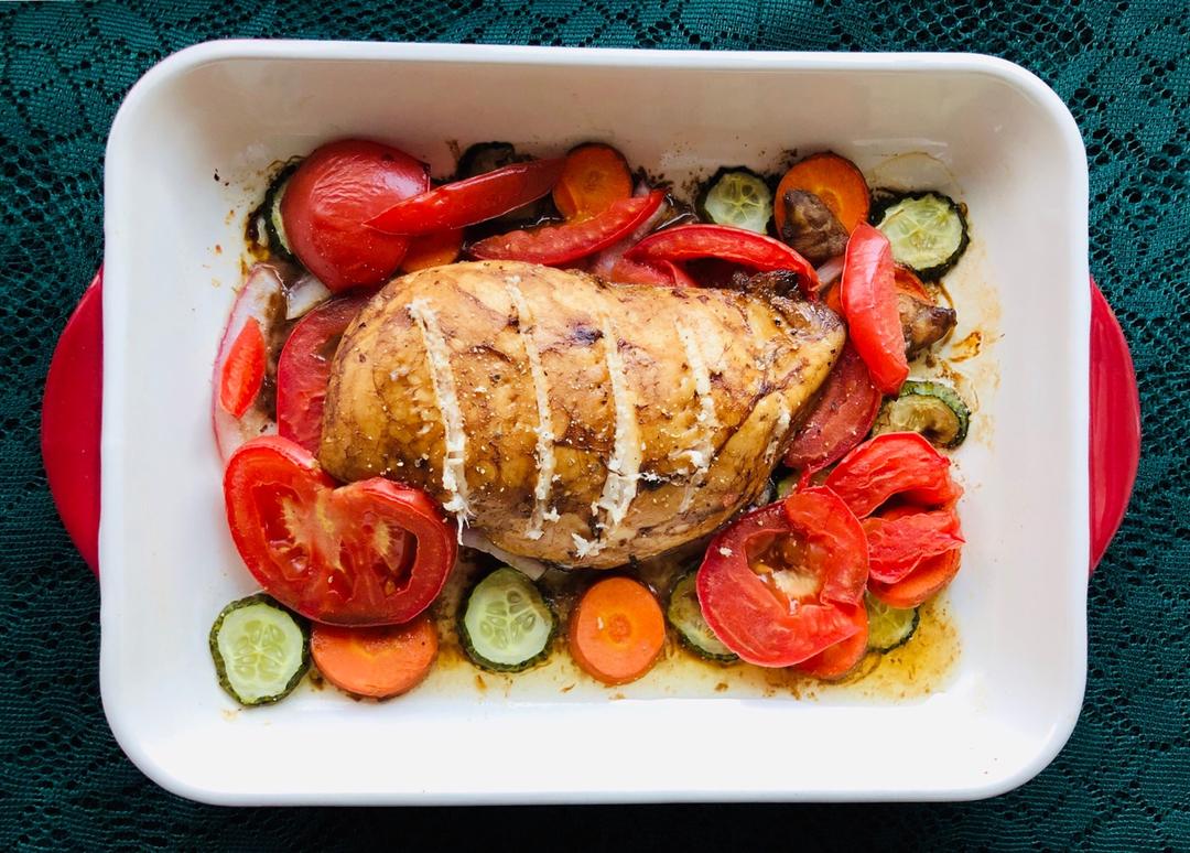 蔬菜鸡胸肉【烤箱版】