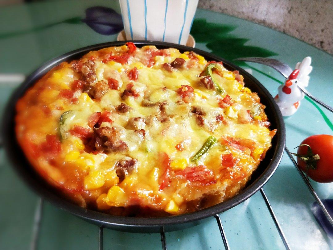 兰悦做的青椒牛肉皮萨