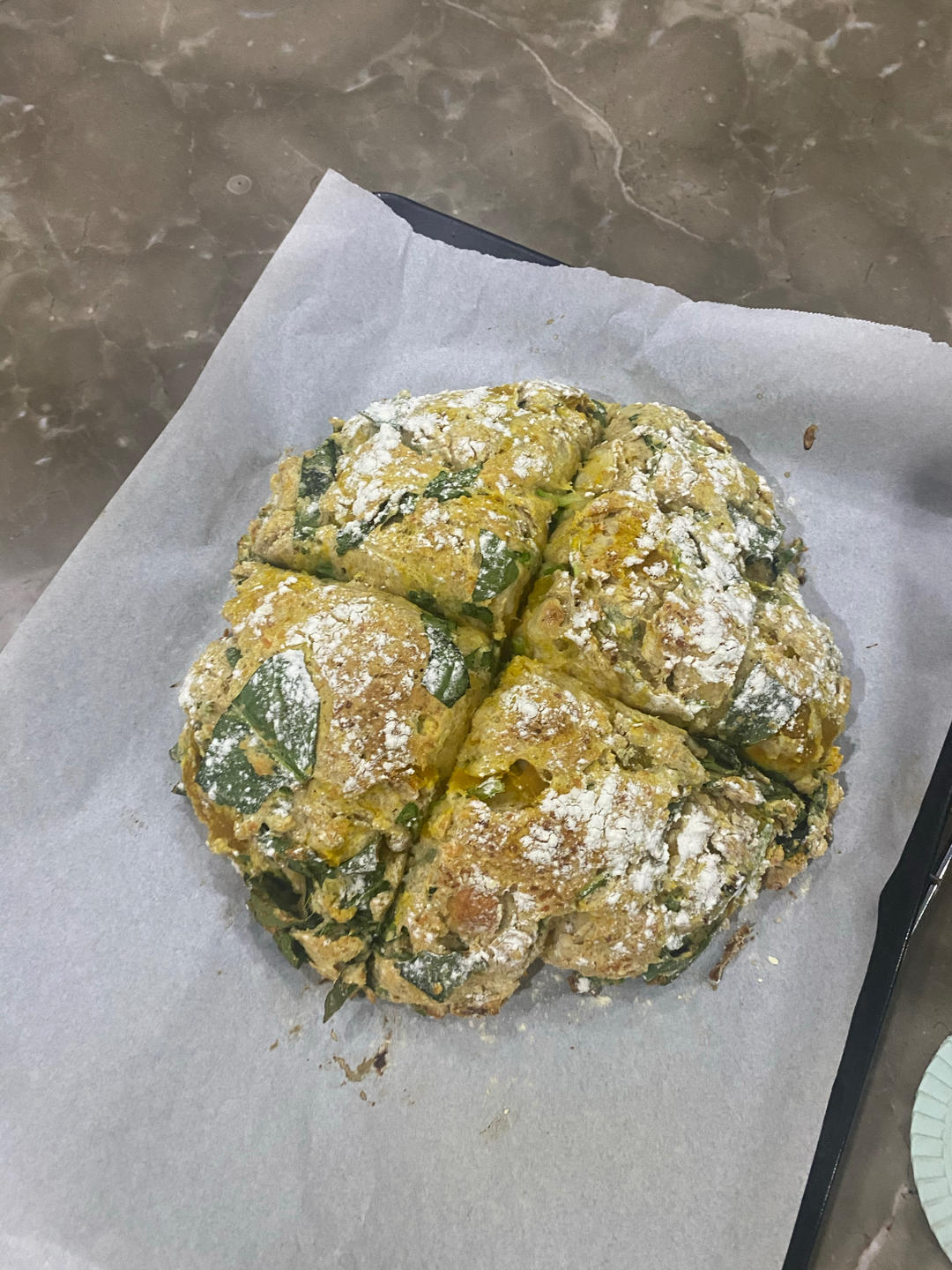 菠菜南瓜奶酪丹波面包丨健康·烘焙