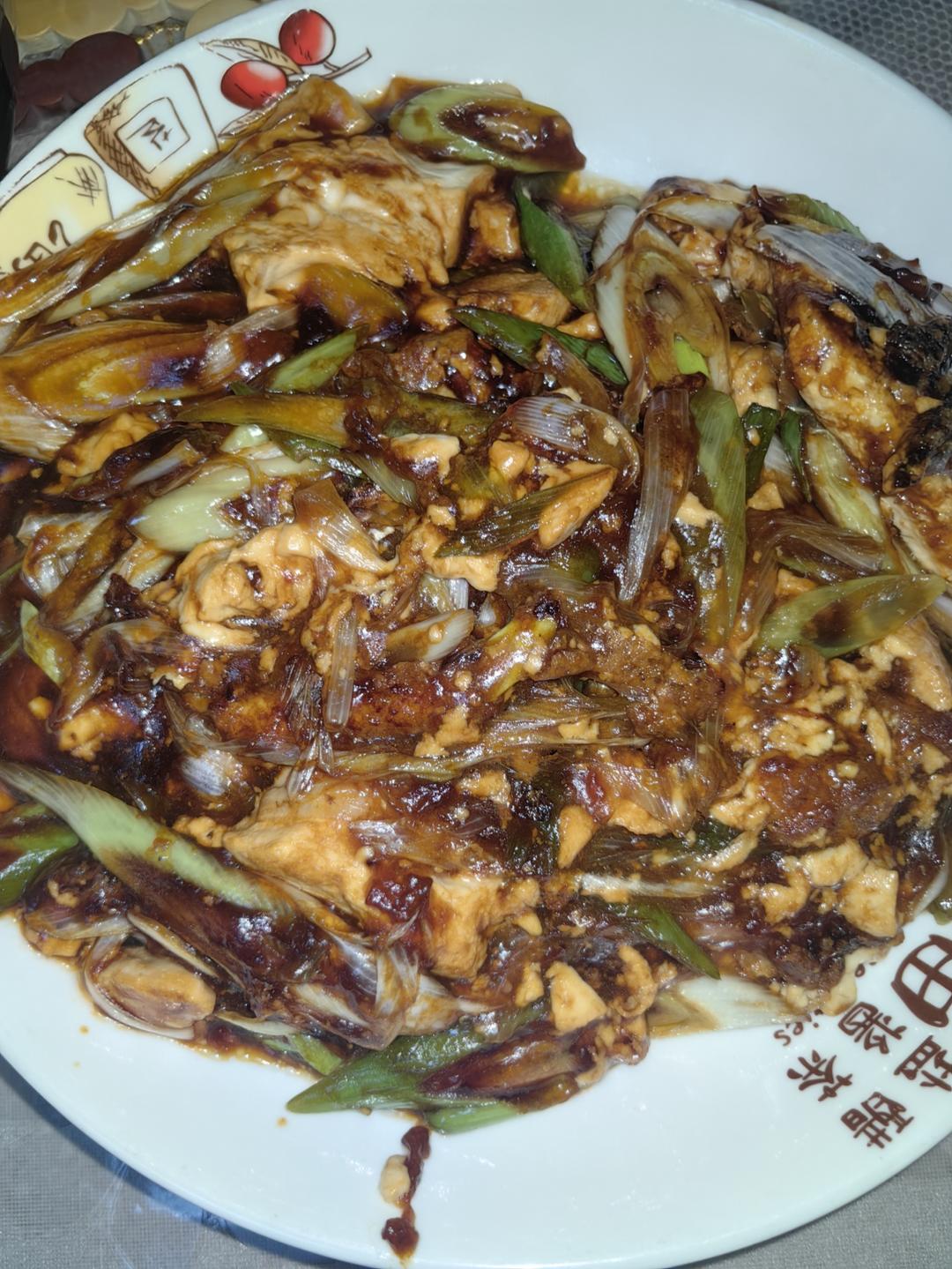 葱烧豆腐