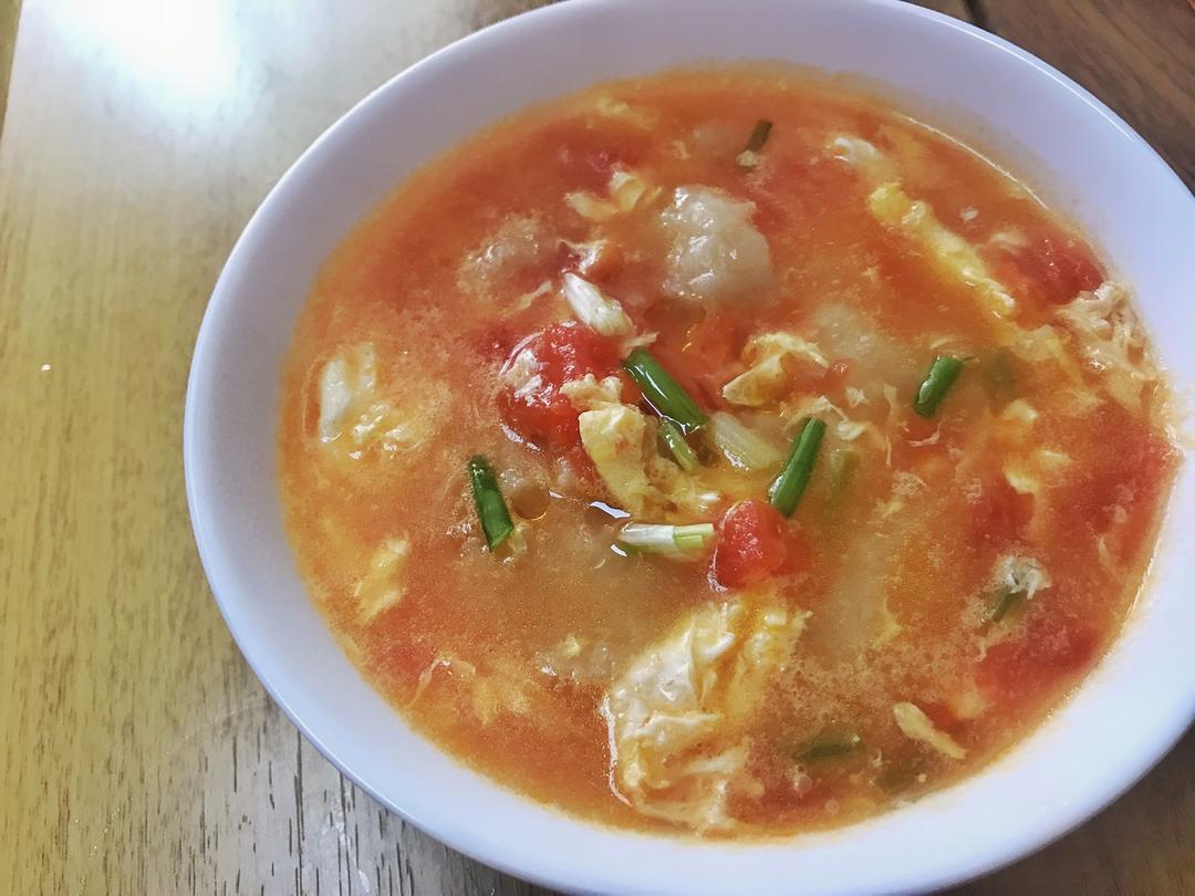 西红柿鸡蛋疙瘩汤