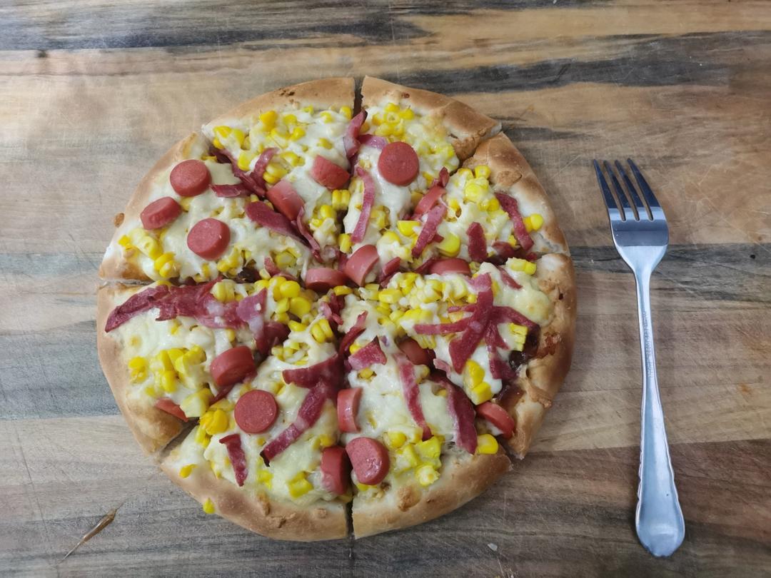 🍕单手披萨｜卡卡爸·教小白｜第一张披萨