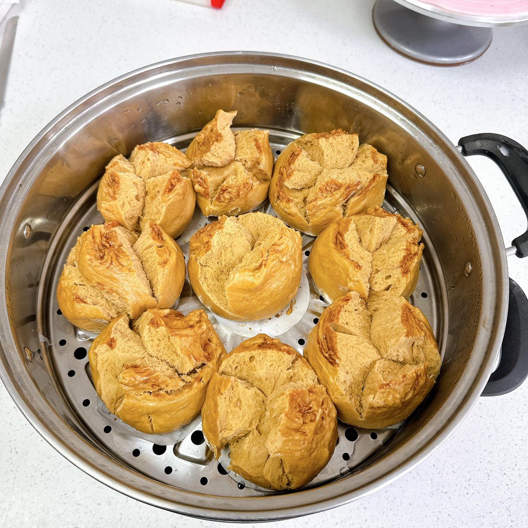 红糖自然开花馒头❗️按步骤来必定成功(ง•̀_•́)ง想偷懒不行哦