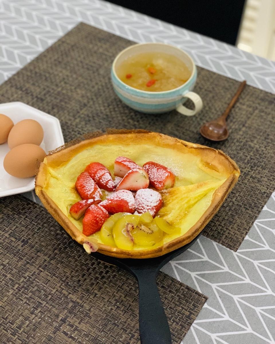 快手早餐 | 荷兰松饼的万能公式（可甜可咸）