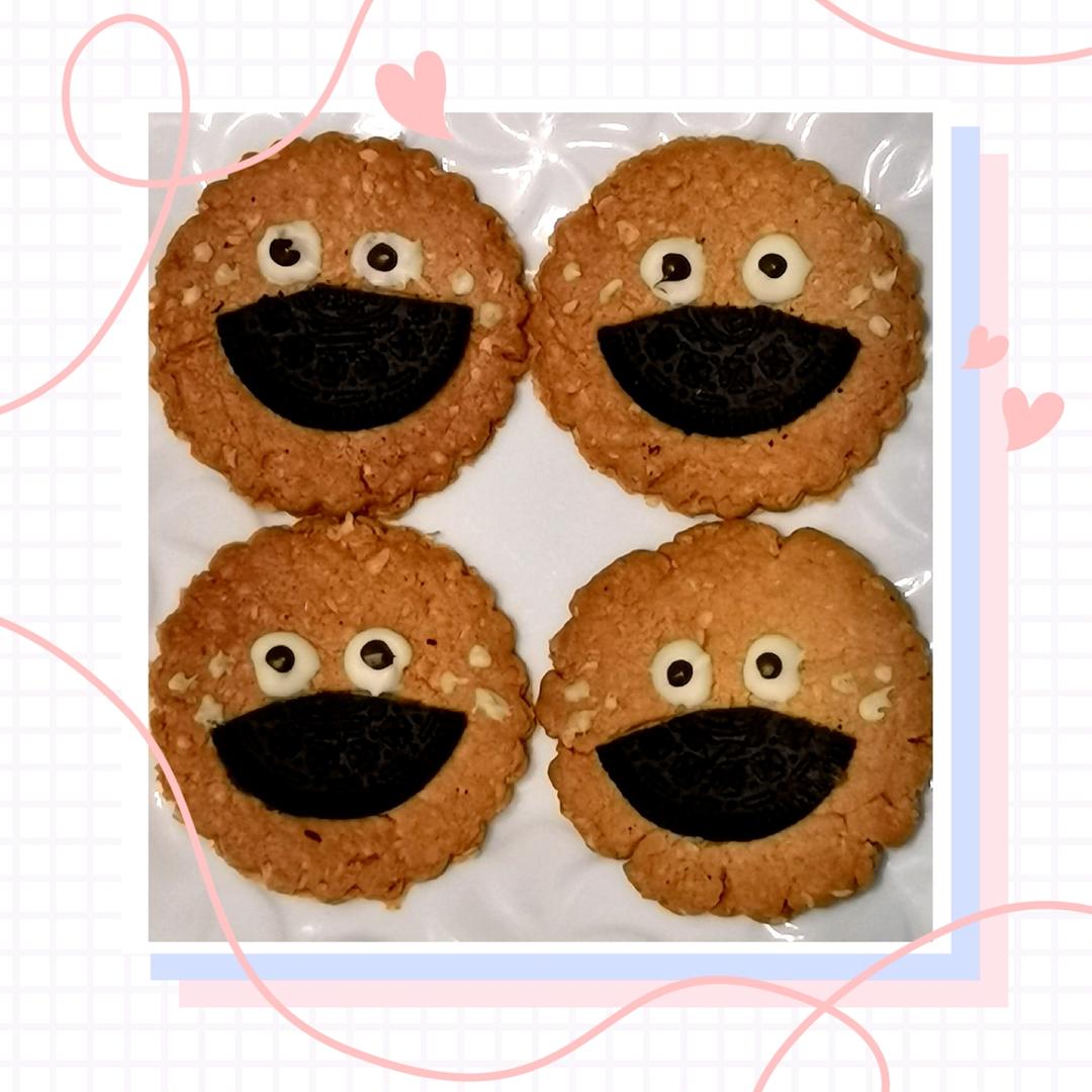 呆萌可爱的创意卡通燕麦曲奇饼干 无模具