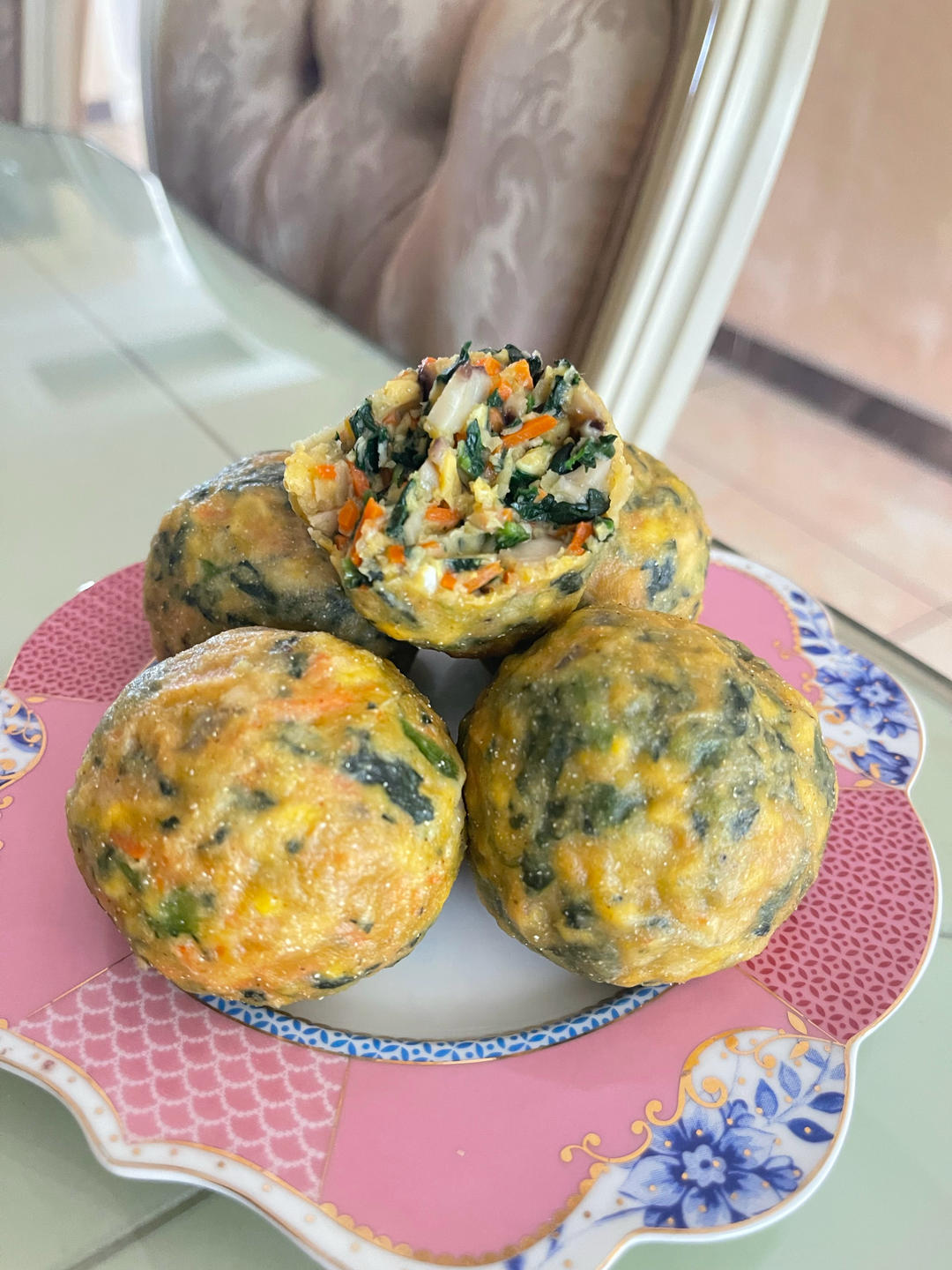 （减脂）玉米面菜团子