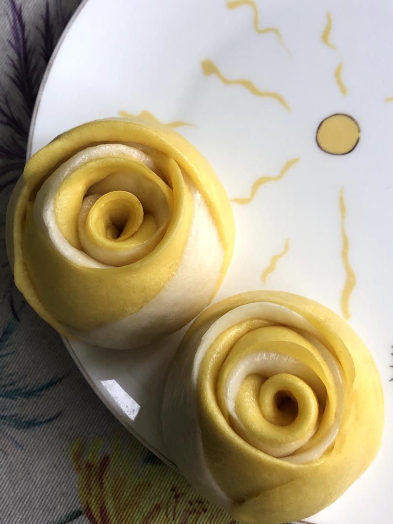 紫薯玫瑰花馒头