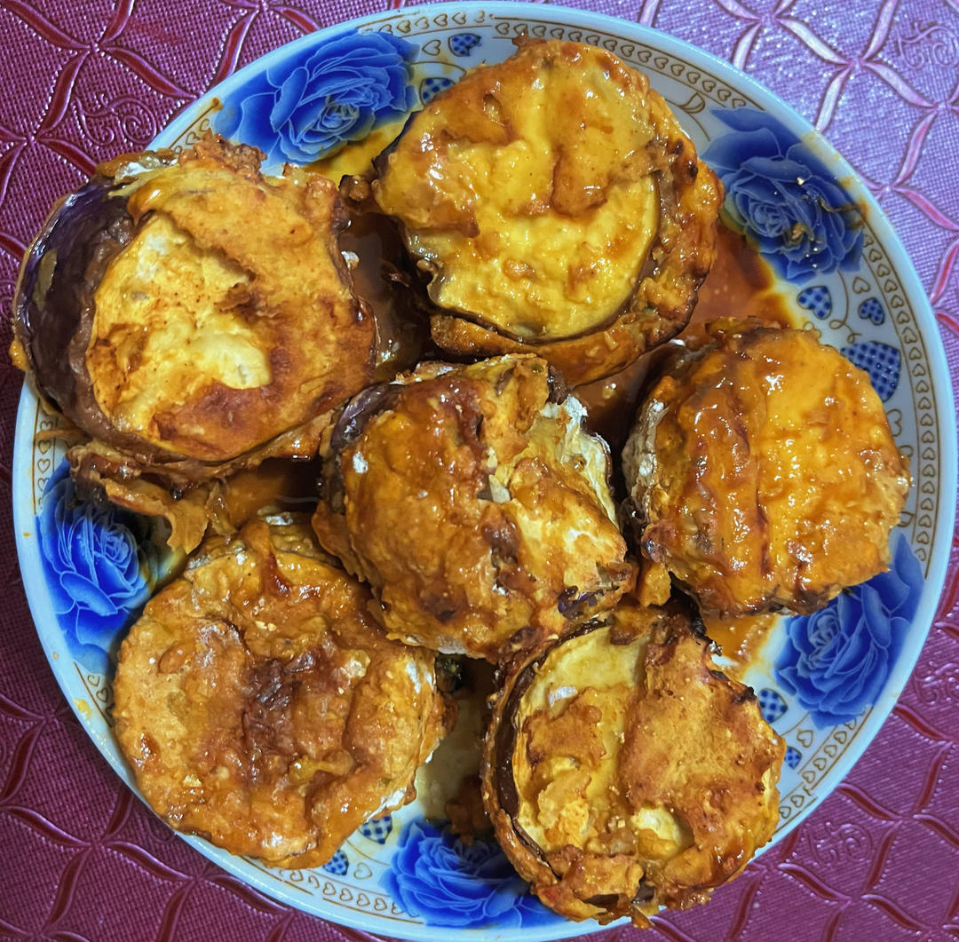 酥炸茄盒￨外酥里嫩