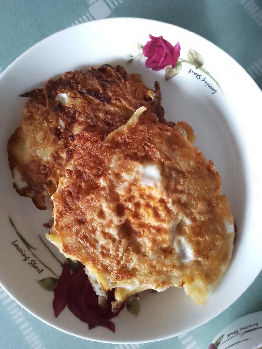 早餐饼(土豆丝饼、土豆丝鸡蛋饼)