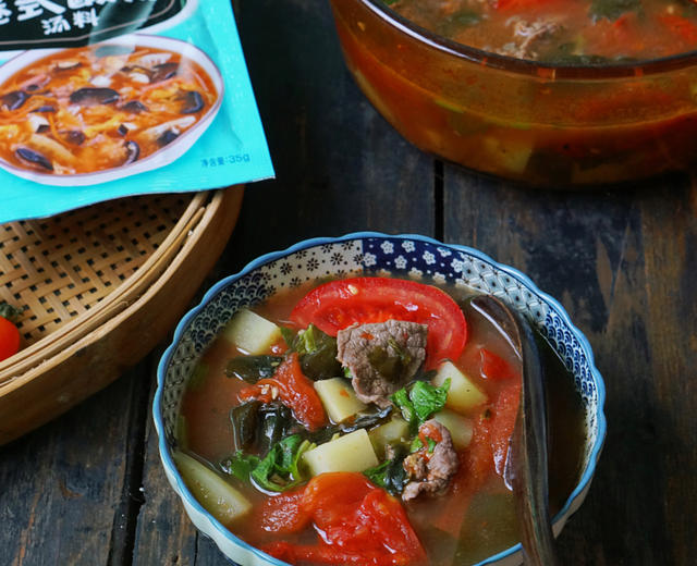 港式酸辣番茄土豆牛肉汤的做法
