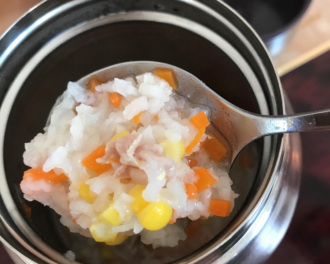一个小时焖烧杯玉米萝卜瘦肉粥