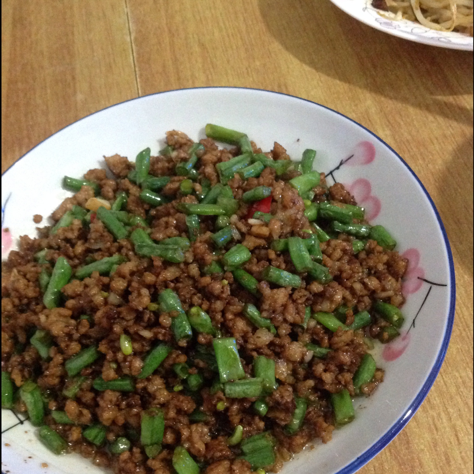 肉沫豆角下饭菜