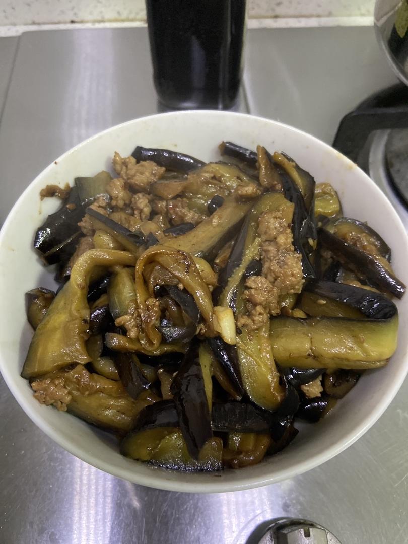 红烧肉沫茄子