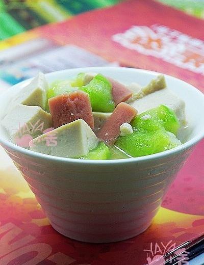 丝瓜烩豆腐的做法