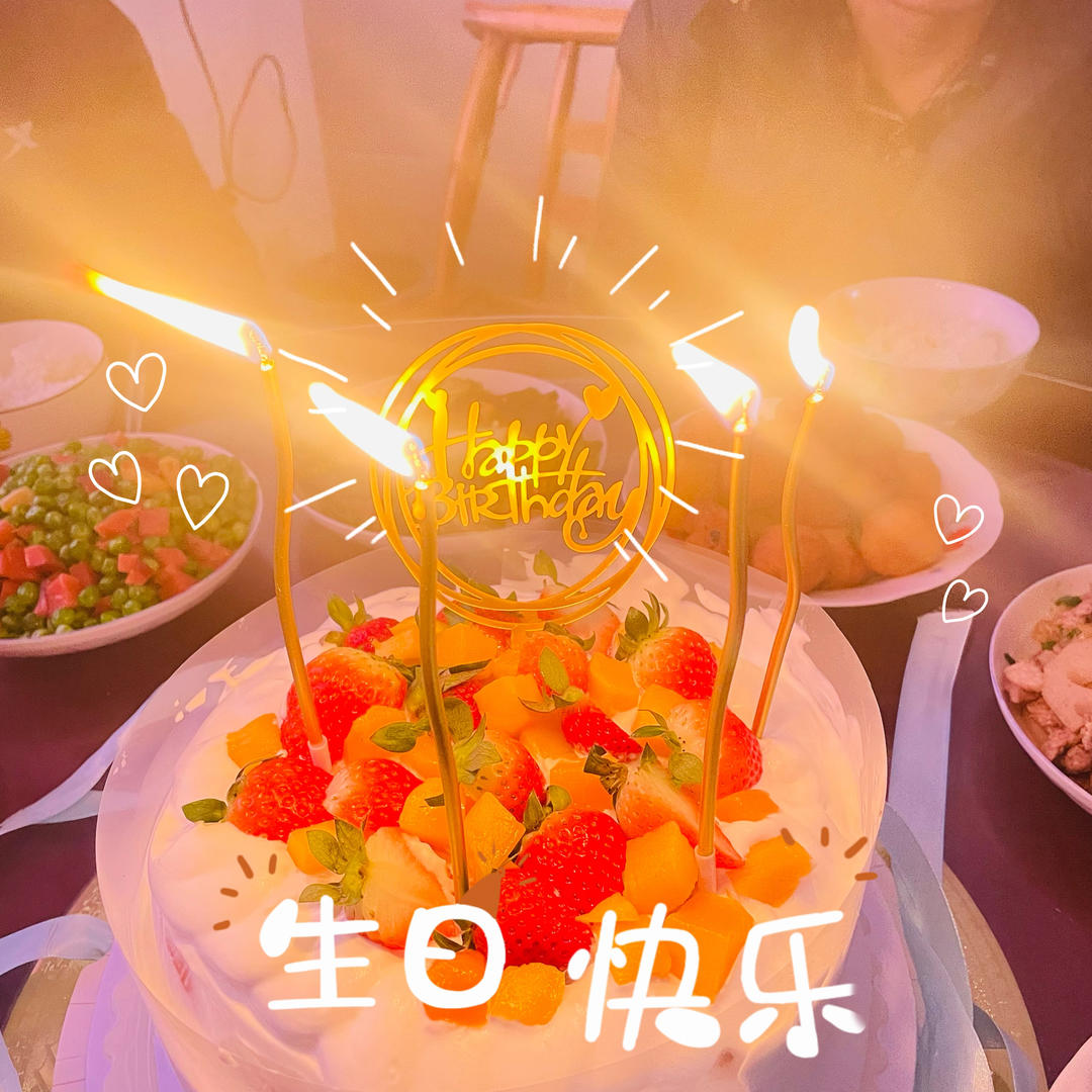 八寸戚风蛋糕（生日蛋糕坯）附六寸配单
