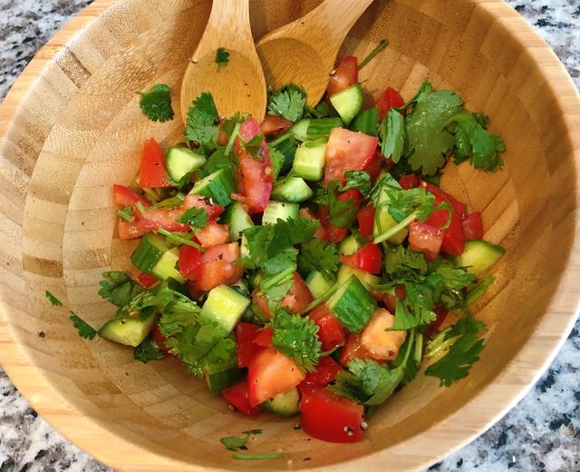 超简单地中海沙拉 黄瓜西红柿沙拉的做法