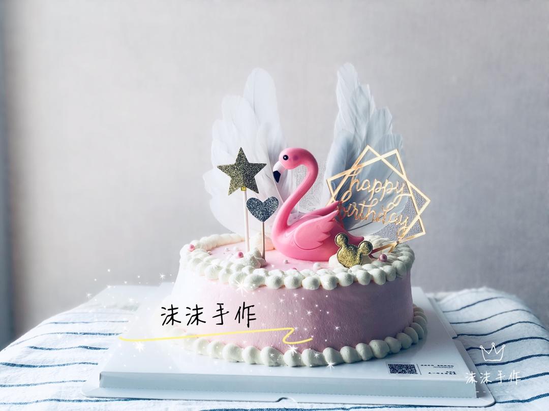 火烈鸟淋面蛋糕