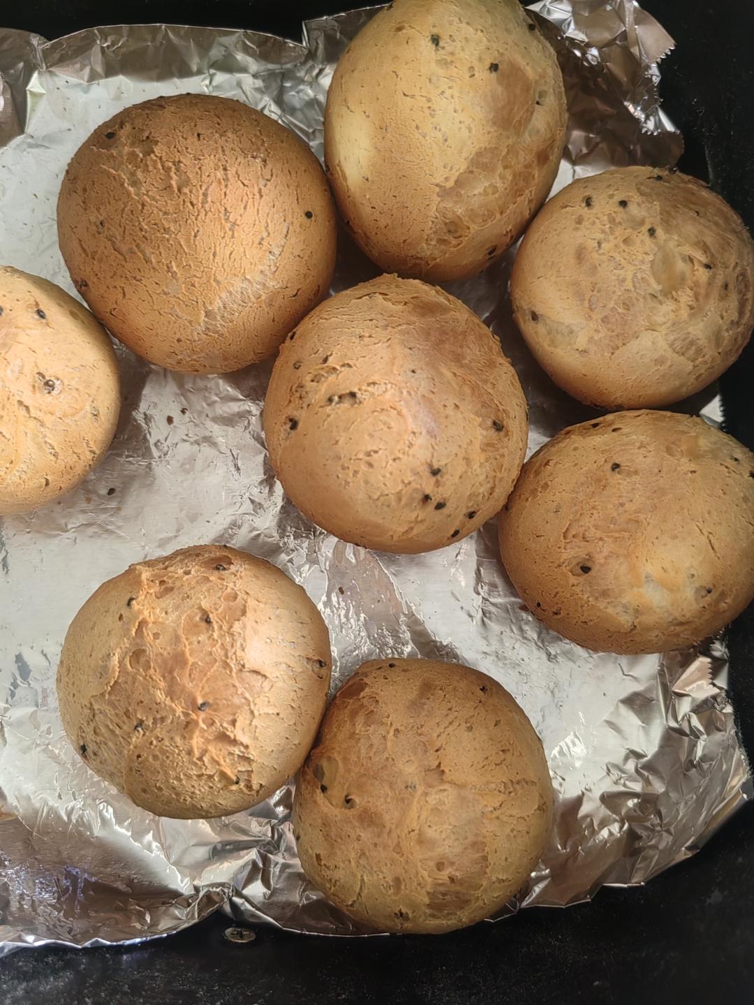 空气炸锅版麻薯面包