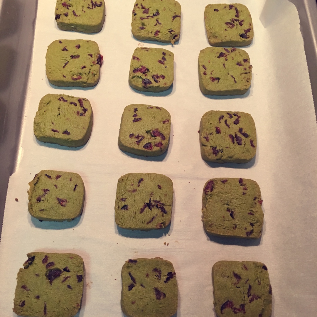 抹茶蔓越莓饼干