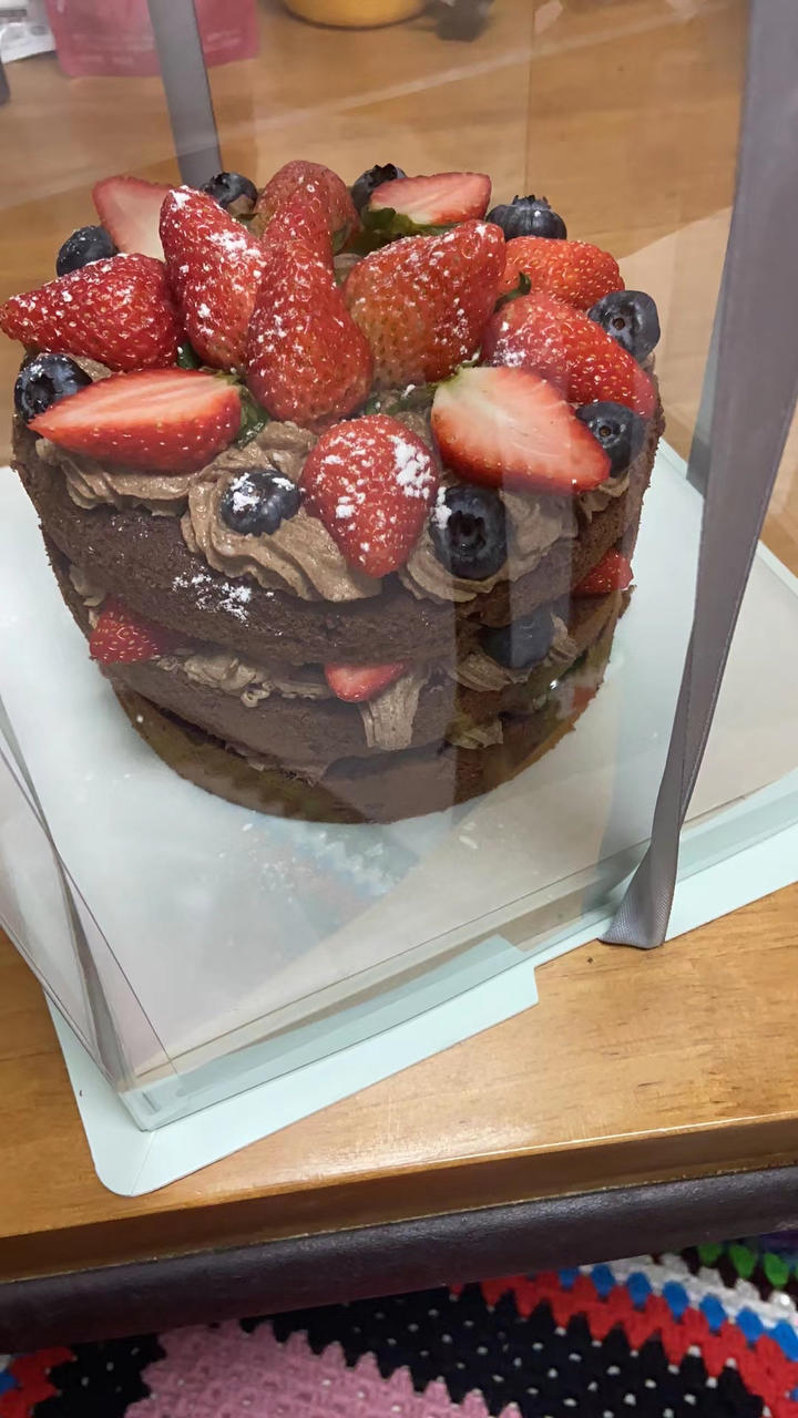 超详细 奶油巧克力生日裸蛋糕