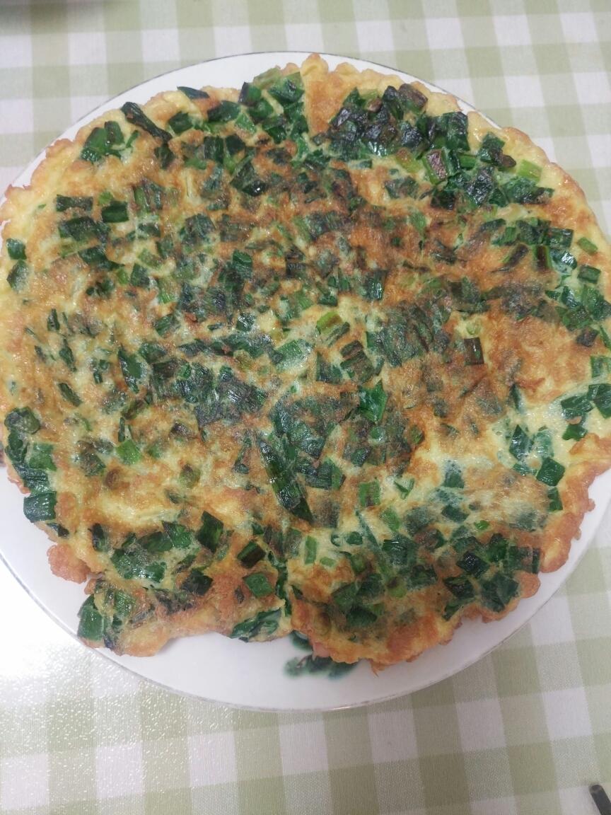 简单易学~韭菜鸡蛋饼