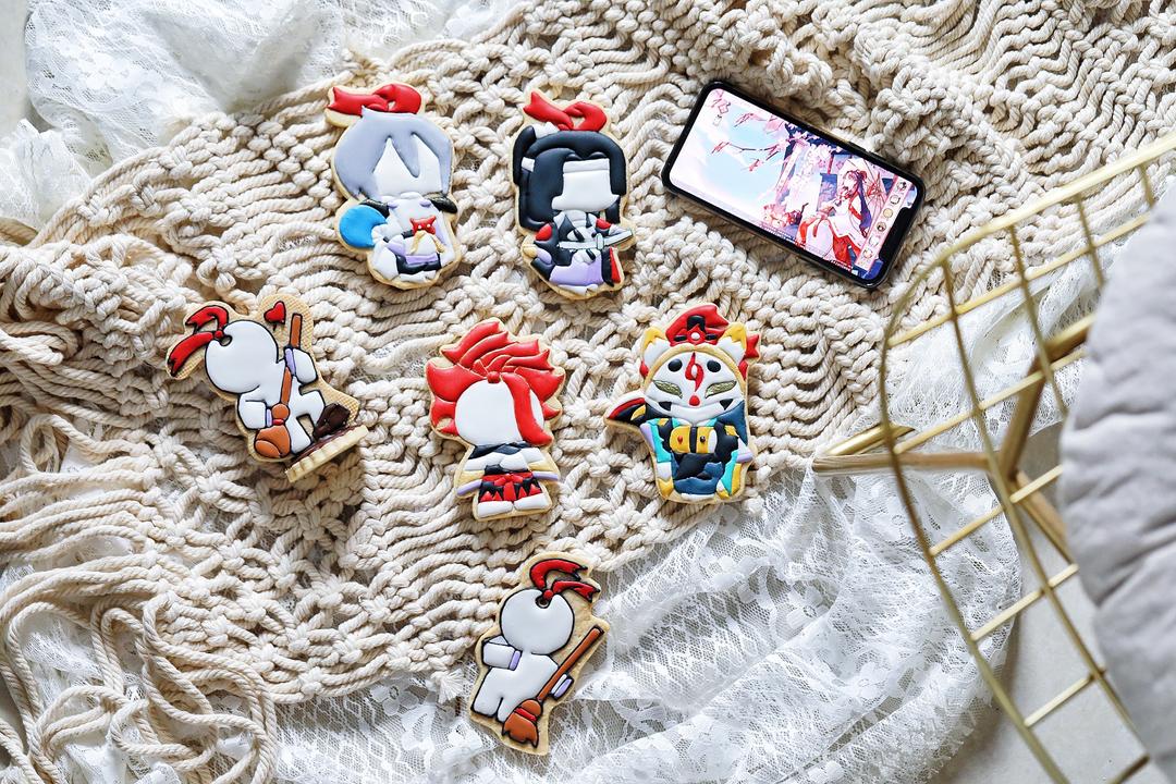 阴阳师小纸人糖霜饼干