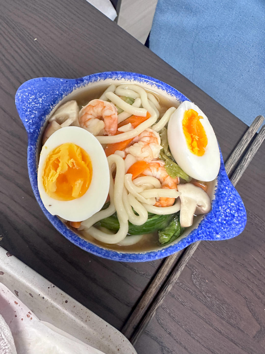 0油低卡！鲜香美味 ｜ 🍜味增虾滑乌冬面