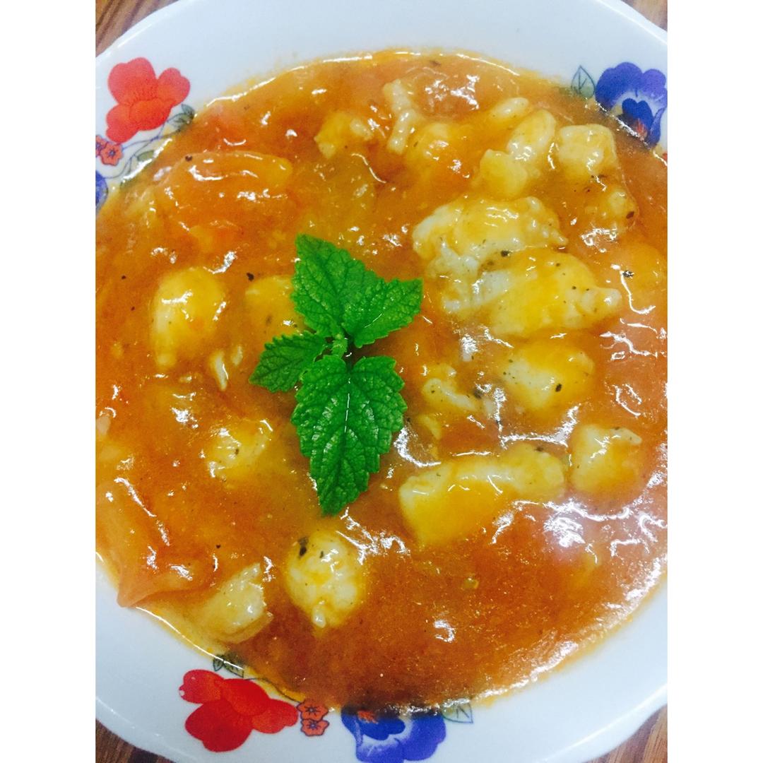 番茄锅酸汤龙利鱼