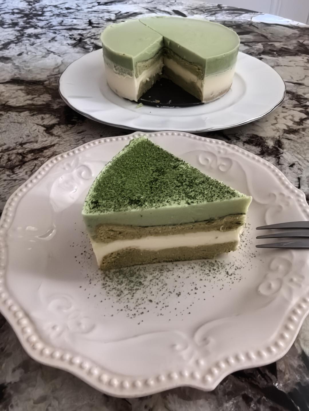 抹茶双享慕斯